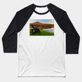 Autumn Lakeside Serenity - Peaks of Otter Baseball T-Shirt